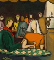 Arthur Edward Cantrell; Couple Seated in a Cafe