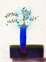 Pieter van der Westhuizen; Flowers in a Blue Vase