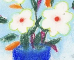 Pieter van der Westhuizen; Flowers in a Blue Vase