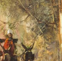 Christiaan Nice; Figures on a Donkey Cart