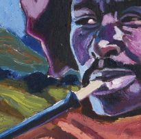 Lizo Pemba; Xhosa Man Smoking His Pipe
