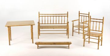 A suite of Cape lemonhhout children's furniture