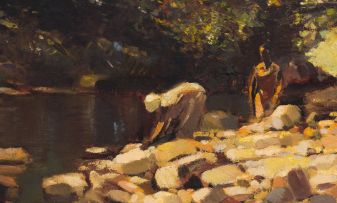 Errol Boyley; Figures by the Stream