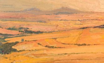 Piet van Heerden; Orange Landscape