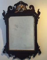 A George III style mahogany mirror, 19th century