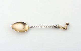 An Austro-Hungarian silver mustard spoon, .800 Standard