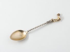 An Austro-Hungarian silver mustard spoon, .800 Standard