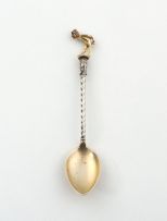 An Austro-Hungarian silver mustard spoon, .800 Standard