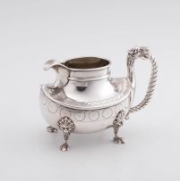 A Norwegian silver cream jug, Marius Hammer (1847 – 1927), 930 Sterling