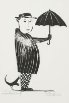 Pieter van der Westhuizen; Man Holding Umbrella