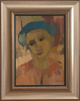 Frank Spears; Portrait of a Girl in a Blue Beret