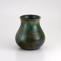 A Linn Ware viridian green-glazed bowl