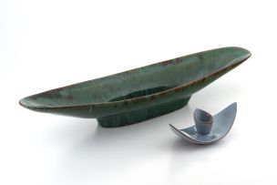 A Dykor green-glazed bowl