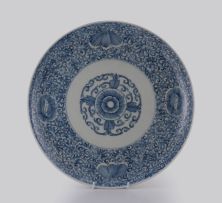 A Japanese blue and white Arita dish, late 19th/early 20th century