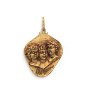 Gold pendant by Nino D'Antonio Germano, 1970s