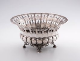 A German silver pierced basket, Bruckmann & Sohne, late 19th/early 20th century, . 800 standard