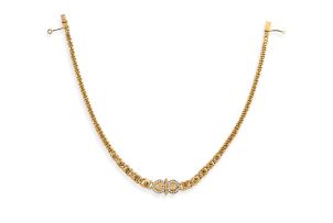 Diamond and gold necklace