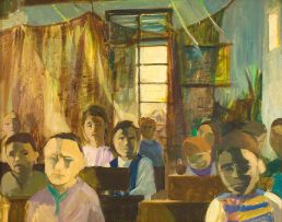 Marjorie Wallace; Christmas Party (recto), In the Classroom (verso)
