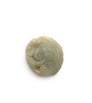A Chinese jade carving of a lingzi, late 19th/early 20th century