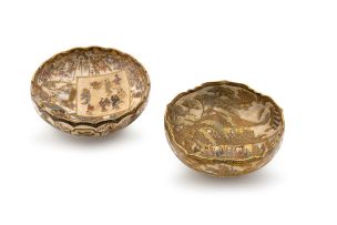 A Japanese Satsuma earthenware bowl, Meiji period (1868-1912)