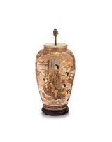 A large Japanese Satsuma vase, Meiji Period (1868-1912)