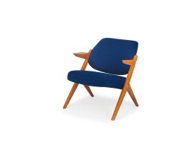 A Bengt Ruda 'Triva' beechwood chair, designed 1950s, manufactured by Nordiska Kompaniet, Sweden