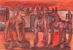 David Koloane; Three Street Dogs