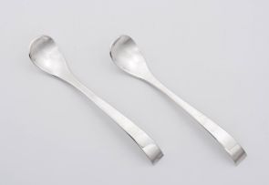 A pair of South African silver mustard spoons, .925 standard, Kurt Jobst (1905-1971)