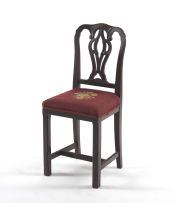 A George III mahogany high side chair