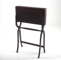 An Edwardian mahogany campaign travelling desk