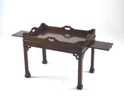 A George III style mahogany butler's tray, 19th century and later