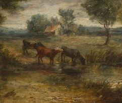 Manner of George Vincent; Cattle Watering