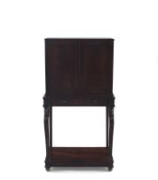 A mahogany collector's cabinet on associated stand, 19th century and later