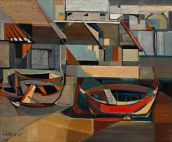Sidney Goldblatt; Boats, Spain I