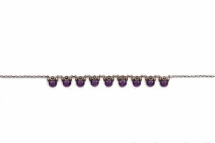 N.E. From silver and amethyst necklace, Denmark, 1960s, 925 sterling