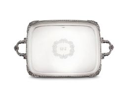 A George V silver two-handled tray, Walker & Hall, Sheffield, 1913