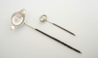 A George III silver and horn punch ladle, London, 1794