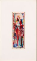 Maud Sumner; Madonna and Child; Three Stained Glass Panels, two