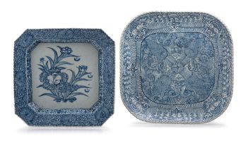 A Japanese blue and white dish, early 20th century