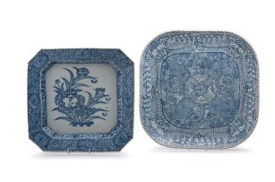 A Japanese blue and white dish, early 20th century