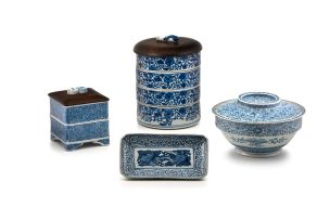 A Japanese blue and white dish, Meiji Period (1868-1912)
