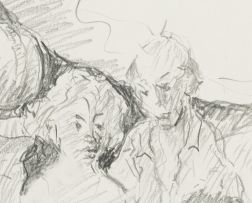 Alexander Rose-Innes; Pencil drawing, three figures (study)