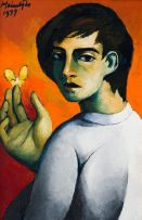 Johannes Meintjes; Boy with Yellow Butterfly