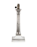 A George V silver table lamp, Goldsmiths & Silversmiths Co Ltd, London, 1912