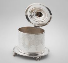 A Sheffield silver-plate biscuit barrel, Mappin & Webb