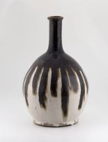 A Japanese stoneware bottle vase, 18th century