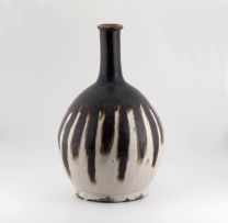 A Japanese stoneware bottle vase, 18th century