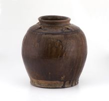 A Southeast Asian brown-glazed Martaban jar, 19th century