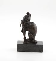 A Chinese bronze figure of a Qilin, 19th century