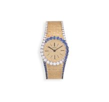 Lady's 18 ct gold, diamond and sapphire Piaget wristwatch, 1970s